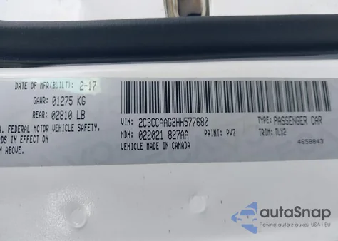 2017 Chrysler 300 Limited from USA, damaged, VIN 2C3CCAAG2HH577680